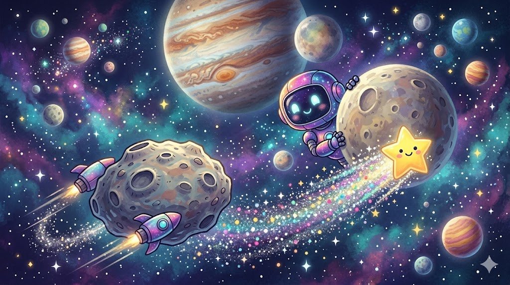 Ilustración 1 de Rapi y los anillos brillantes